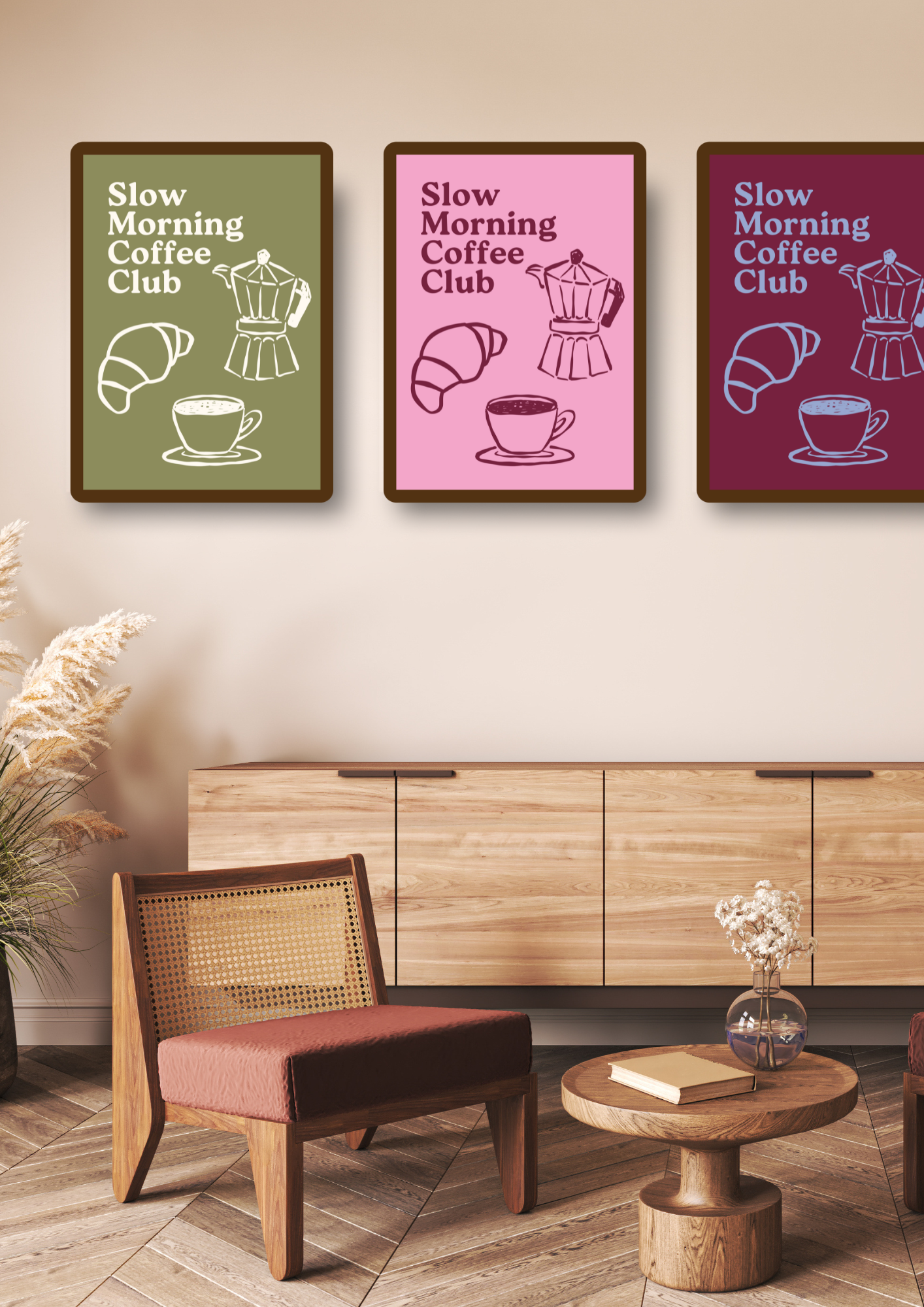 Slow morning coffee club - Fine Art Poster