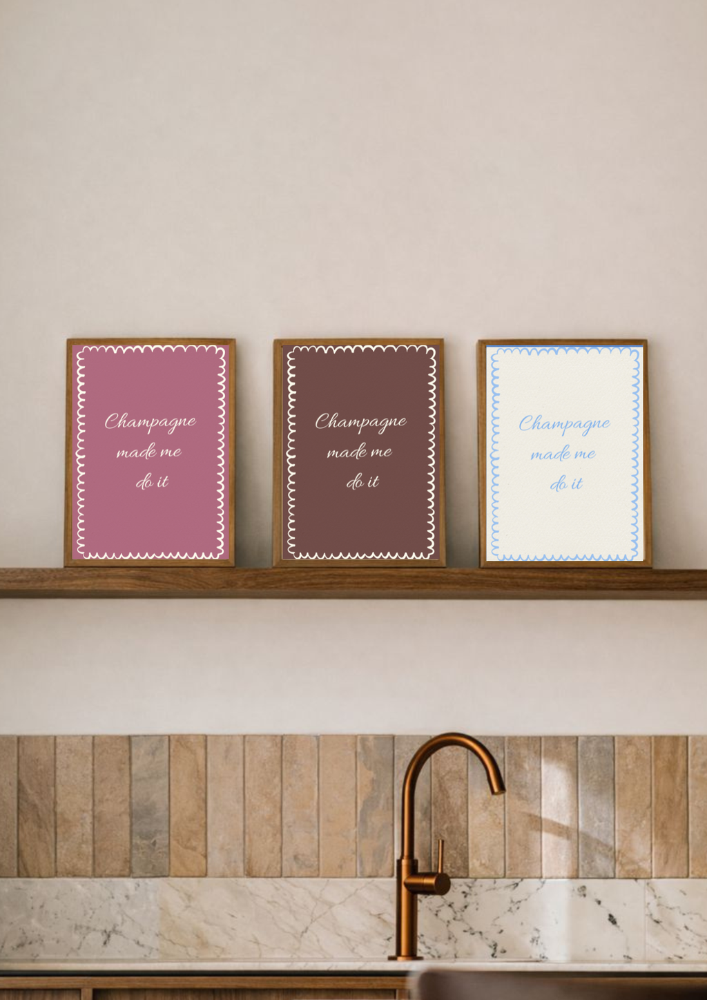 Champagne Made Me Do It - Fine Art Poster