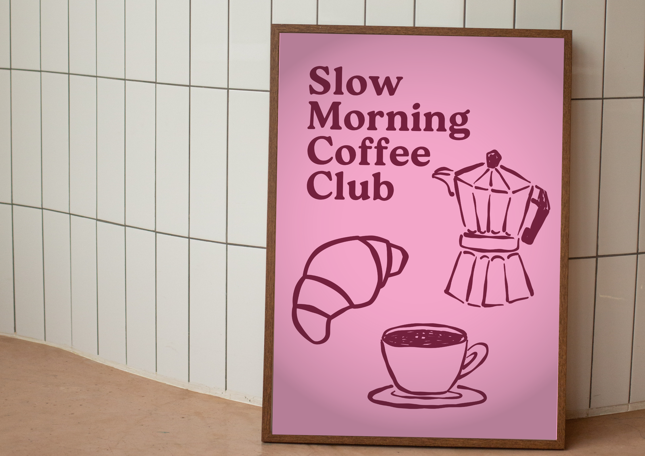 Slow morning coffee club - Fine Art Poster