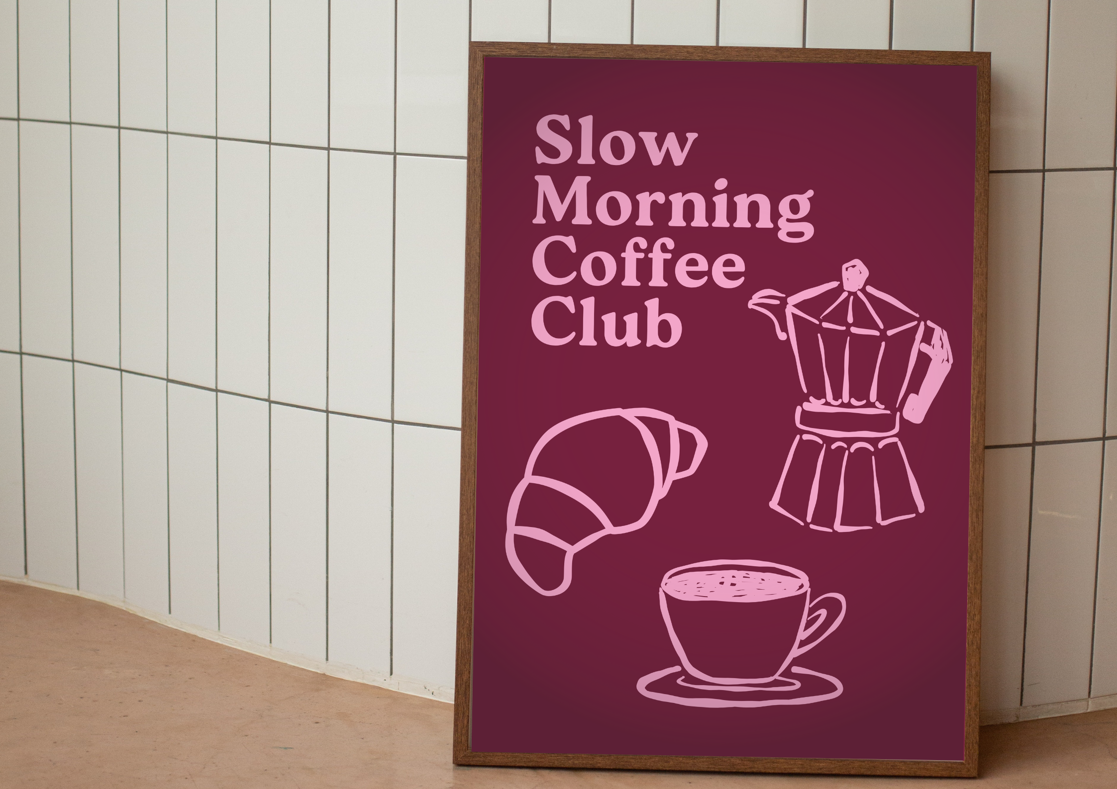 Slow morning coffee club - Fine Art Poster