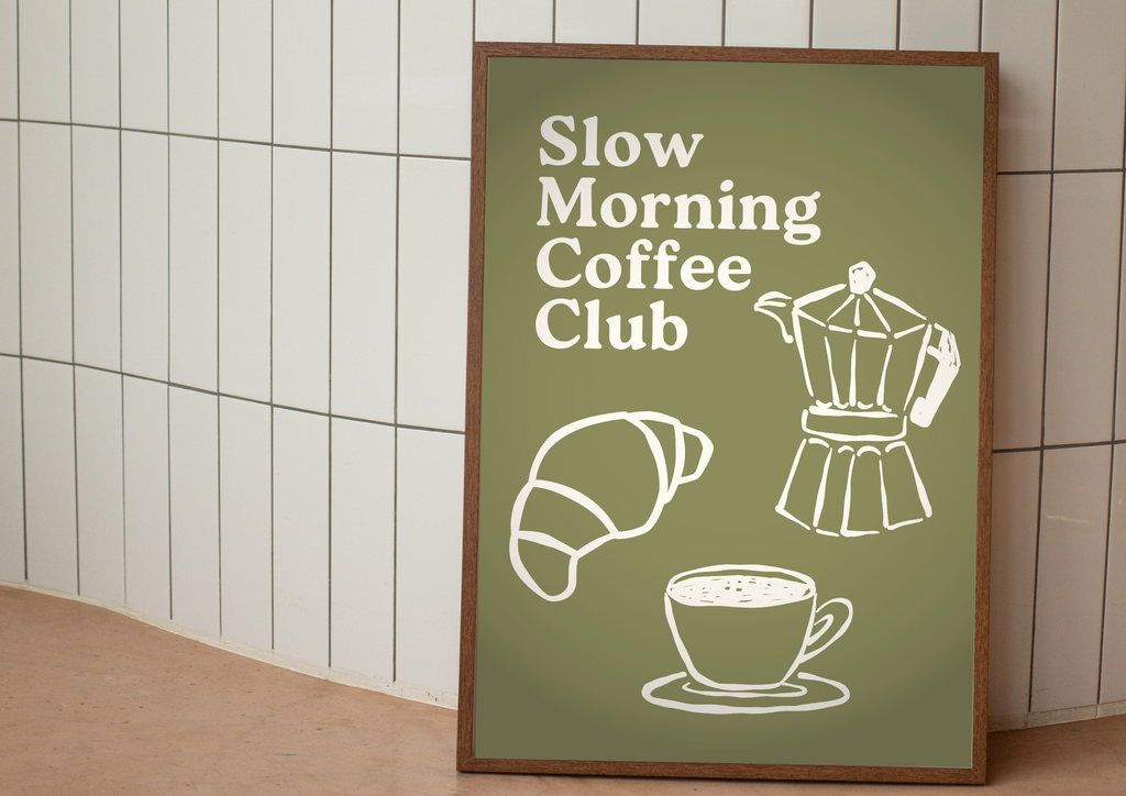 Slow morning coffee club - Fine Art Poster