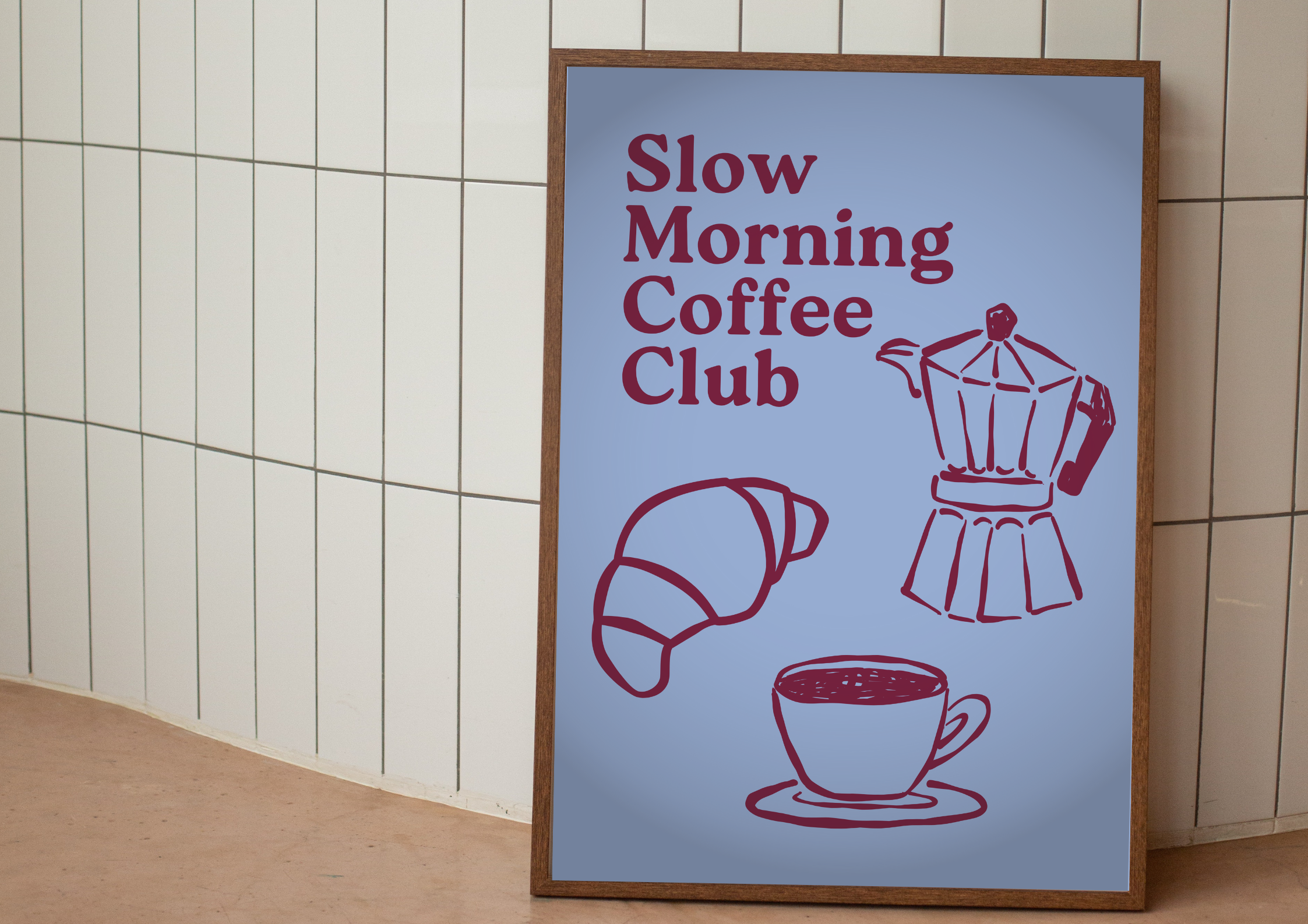 Slow morning coffee club - Fine Art Poster