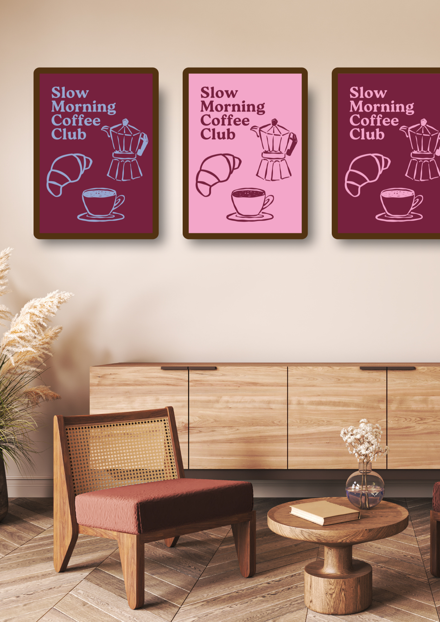 Slow morning coffee club - Fine Art Poster
